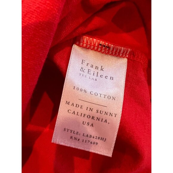 NEW FRANK & EILEEN PERFECT POLO DRESS - DOUBLE DECKER RED SIZE S - Picture 7 of 8